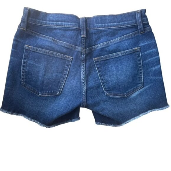 J. CREW Indigo Denim Frayed Hem Jean Shorts - Size 24 - Picture 2 of 6